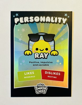  Panini Pinata Smashlings  Personality Ray #109 SSP-BLACK FOIL  1/1