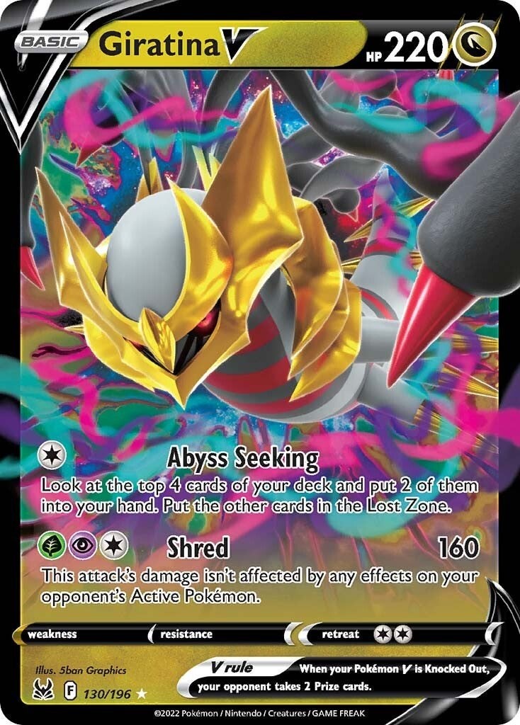 Pokemon Giratina V 130/196 SWSH11: Lost Origin NM Ultra Rare
