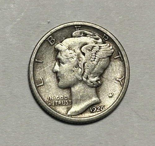 1926 S MERCURY DIME VF-XF