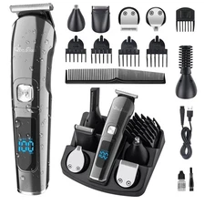 Mens Cabello Cortapelos Barba Recortadora Inalambrico Mens Grooming Kit Recor