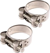 2pcs Exhaust Clamp Stainless Steel Exhaust Band Clamp Replacement For Motorcycle 2pcs Exhaust Clamp Stainless Steel Exhaust Band Clamp Replacement For Motorcycle