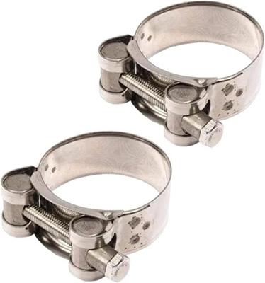 #ad 2Pcs Exhaust Clamp Stainless Steel Exhaust Band Clamp Replacement for Motorcycle $10.59