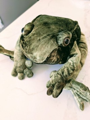 Vintage 1990s Commonwealth Series Green Frog Plush Stuffed Animal Rare Bullfrog
