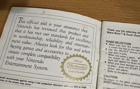 Super Mario Bros. / Duck Hunt - Nintendo NES - Instruction Manual Booklet Only