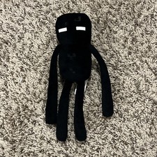 Minecraft Mojang 2014 10" Enderman Stuffed Plush Video Game Black Slender Dangly