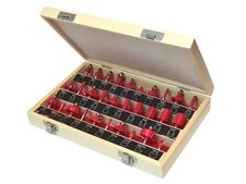 Image of Faithfull 1/4in TCT Router Bit Set, 30 Piece - FAIRBS30