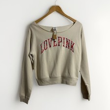 Victorias Secret Beige Love Pink Oversize Sweatshirt - Size S - BNWT
