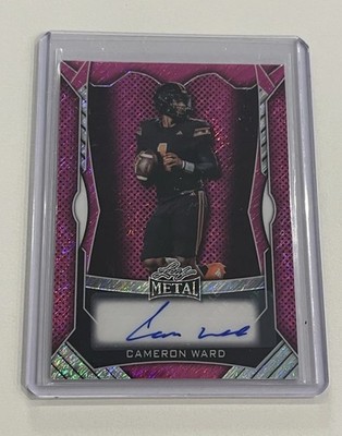 2023 LEAF METAL CAMERON CAM WARD CARD AUTO 2025 DRAFT PICK 1/20 TITANS