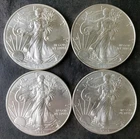 Lot of Four 2013 $1 American Silver Eagle Dollars