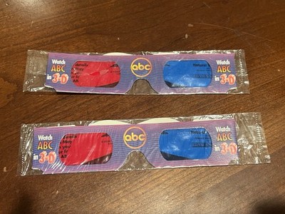 Vintage 3D Glasses ABC TV Wendy s Freshed Stuff Pitas Sealed 1997 90s Toys