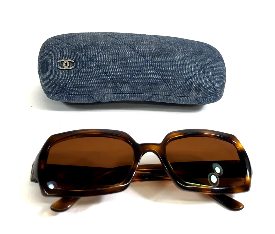 Chanel Sunglasses 5031 c.502/93 Havana Tortoise Sterling Silver w/ Brown Lenses - Image 2 of 4