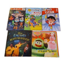 Kids Book Lot Yo Gabba Gabba Ryan PJ Mask Bruno Encanto Pete The Cat Step 1 Read