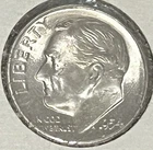 (6) 1954 S Roosevelt Dime 90% Silver Full Bands US 10c Choice Uncirculated Coin