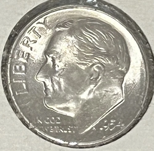 (6) 1954 S Roosevelt Dime 90% Silver Full Bands US 10c Choice Uncirculated Coin