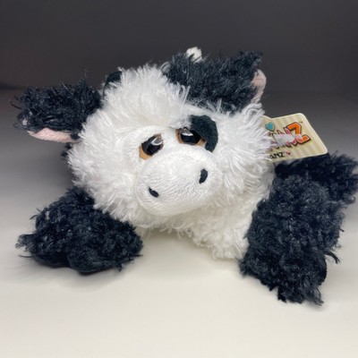 Ganz Luvkinz Cow Plush H12859 Black White Small 8  Stuffed Animal NWT