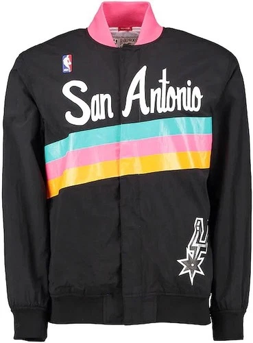 Mitchell & Ness Mens San Antonio Spurs Retro 1994-1995 Throwback Warm Up Jacket