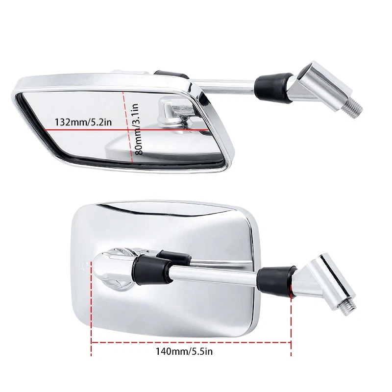 Espejos retrovisores cromados para moto Suzuki Intruder 800 500 Marauder 1600 800 Foto 4 de 4