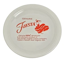 Fiestaware Signature Dancing Lady Chop Advertising Plate 12" White/Red | Retired