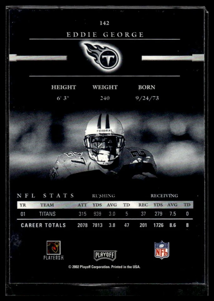 2002 Playoff Prestige #142 Eddie George - Image 2 of 2