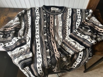 Vintage Cotton Traders RARE Coogi Style 3D Knit Multicolor  90s Sweater XXL 3X 