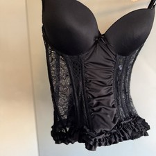 Just Sexy Lingerie Medium Lace Black Ruffle T...