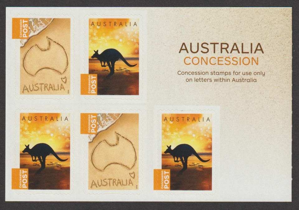 Australia 2014 $3 Concession Booklet Maps & Roos Unfolded MNH - Image 2 of 2
