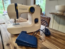 IKEA Sy Sewing Machine Blue White with Foot Pedal Portable Compact Hobby E1001