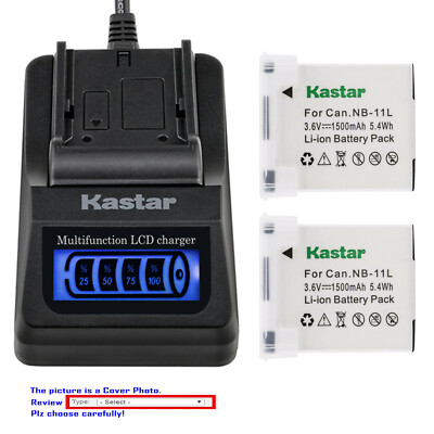 Kastar Battery LCD Quick Charger for NB-11L & Canon IXUS 150 IXUS 155 IXUS 157