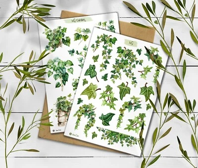 Ivy Stickers. Spring Winter Plant Stickers. Planner, Scrapbooking