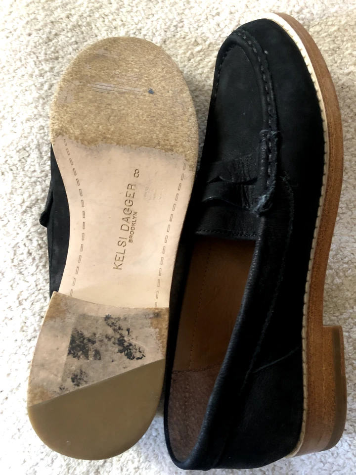 Mocasines Kelsi Dagger Cuero Gamuza Lente Negro 8 A517561 Penny Mocasín Sin Cordones Foto 4 de 4