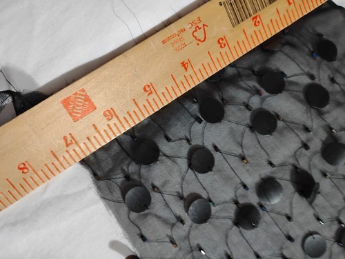 6′′ x 42′′ RESTE SCHWARZ SEIDE CHIFFON STOFF HAND PERLEN PAILLETTE BAUMELNDE PAILLETTEN - Bild 12 von 14