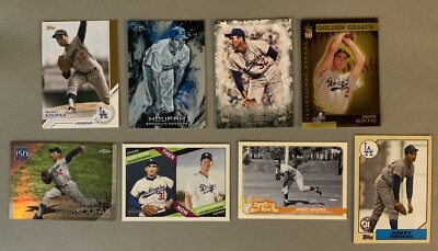 SANDY KOUFAX INSERT BASEBALL CARD LOT (8) DIFFERENT PLUS 2 FREE GOLD LABEL NM 