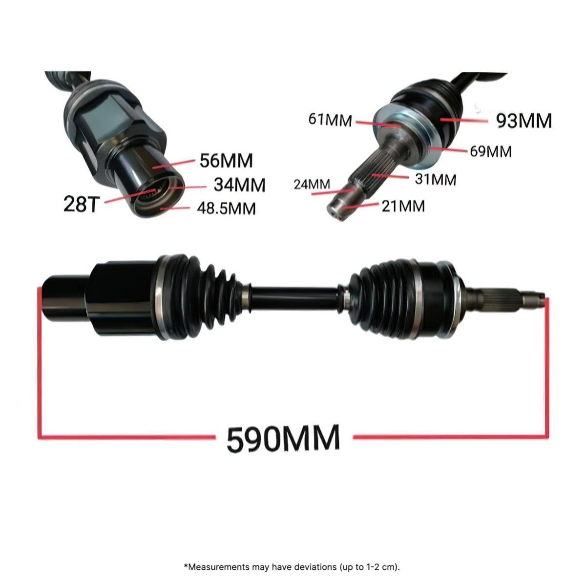 Front Right Drive Shaft Axel For Ford Ranger T6 2.2 3.2 TDCi 4x4 2012-2022