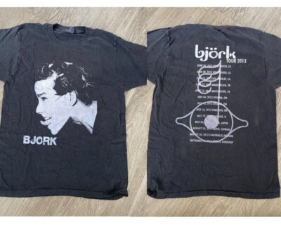 Bjork World Tour Concert T shirt 2013 2 Side Black Unisex Tshirt S-5XL KH14393