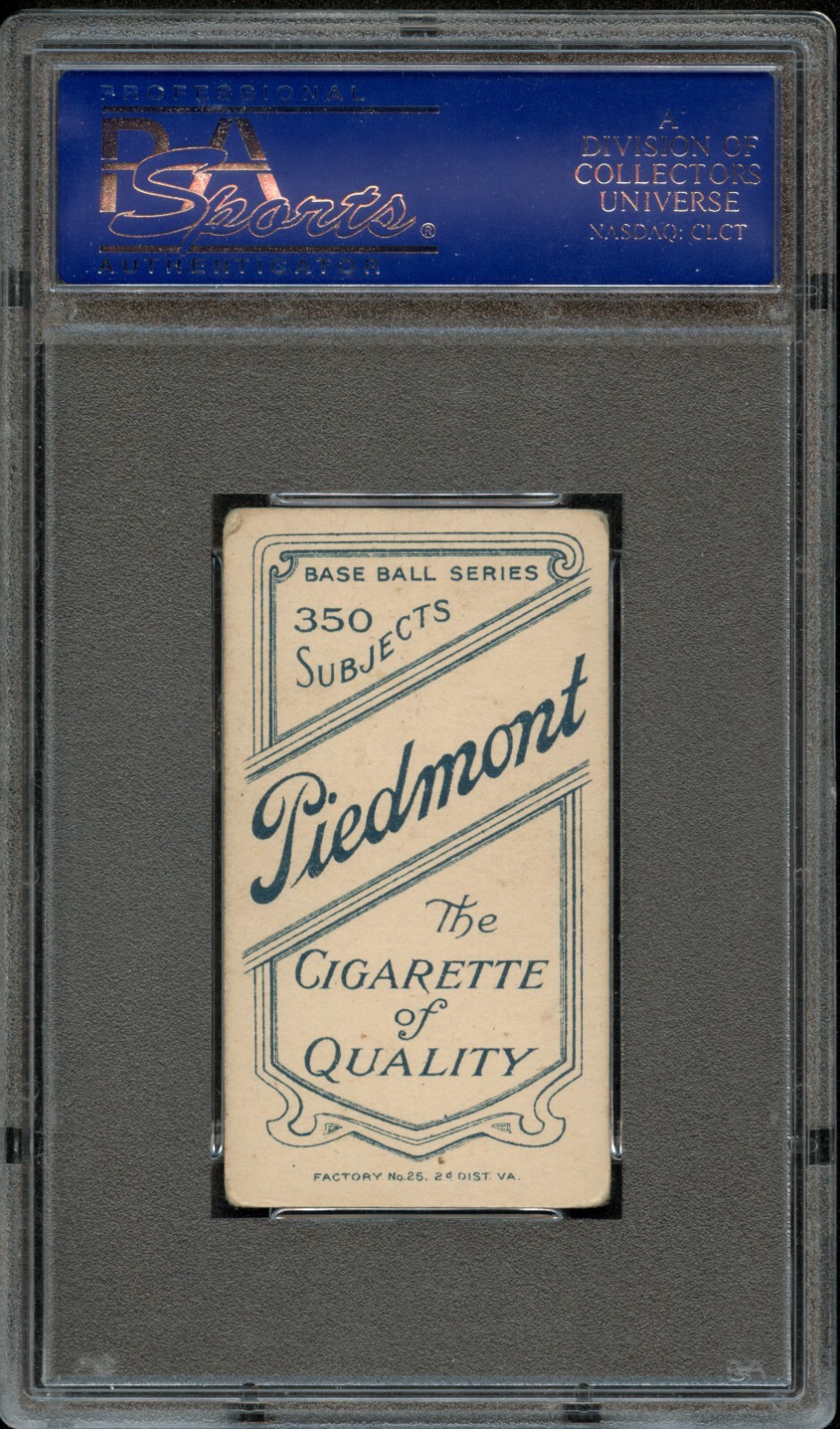 BB - 1909 - T206 - Piedmont 350 - Ty Cobb Portrait Red - PSA 4 - VG-EX view 2