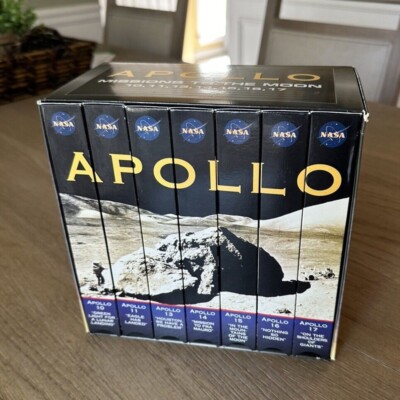 NASA Apollo Mission To The Moon VHS Set of 7 Tapes (Apollo 10-17