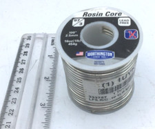 Worthington Rosin Core 100" Lead Free Solder 1 Lb. 1UYK7 New