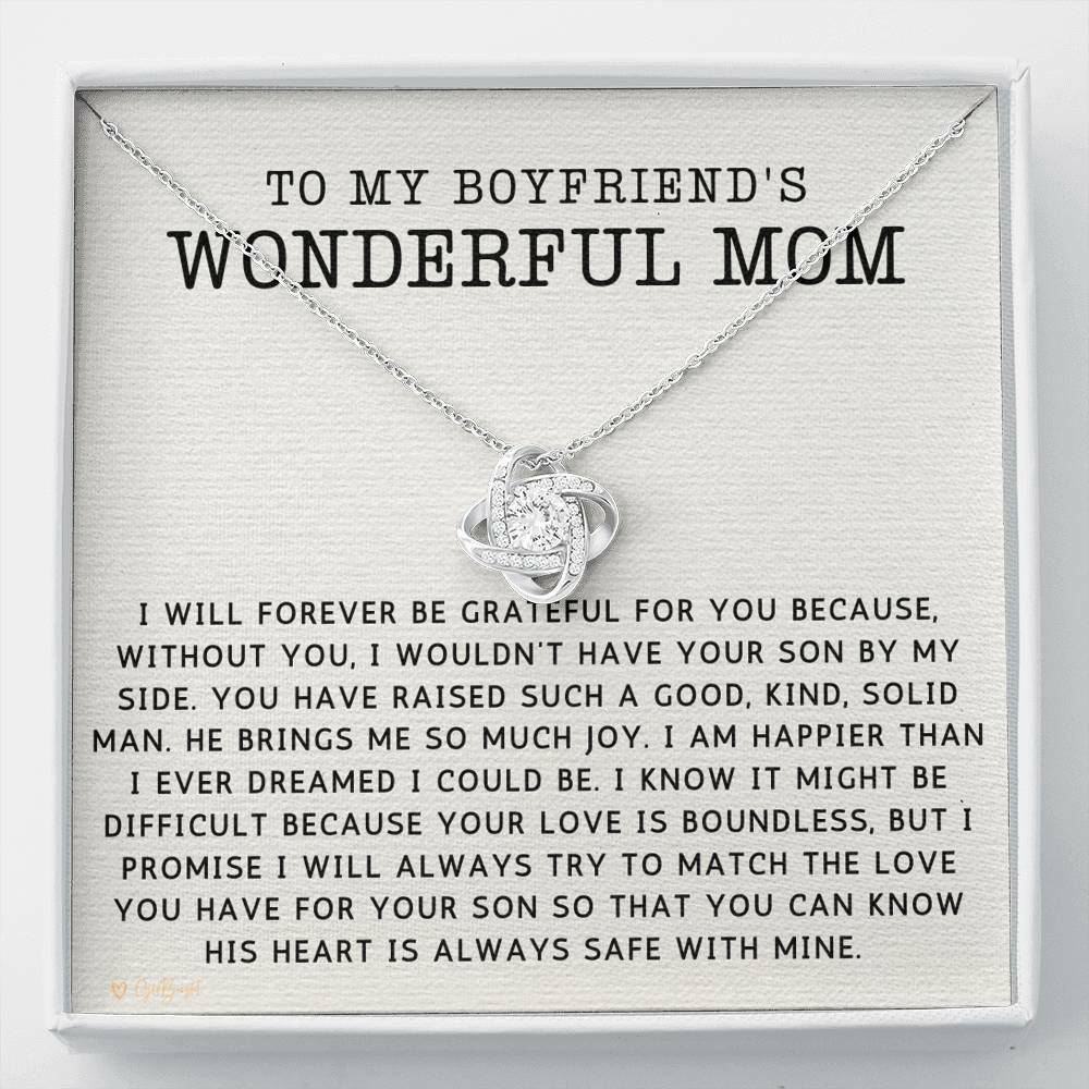 To My Boyfriends Mom Gifts, Boyfriend's Mom Necklace for Christmas