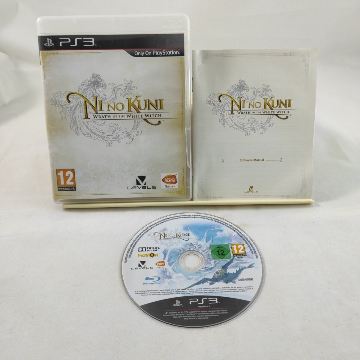 NI NO KUNI WRATH OF THE  WHITE WITCH PlayStation 3 PS3 game with manual