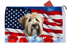 Soft Coated Wheaten Terrier Patriotic Mail Box Cover