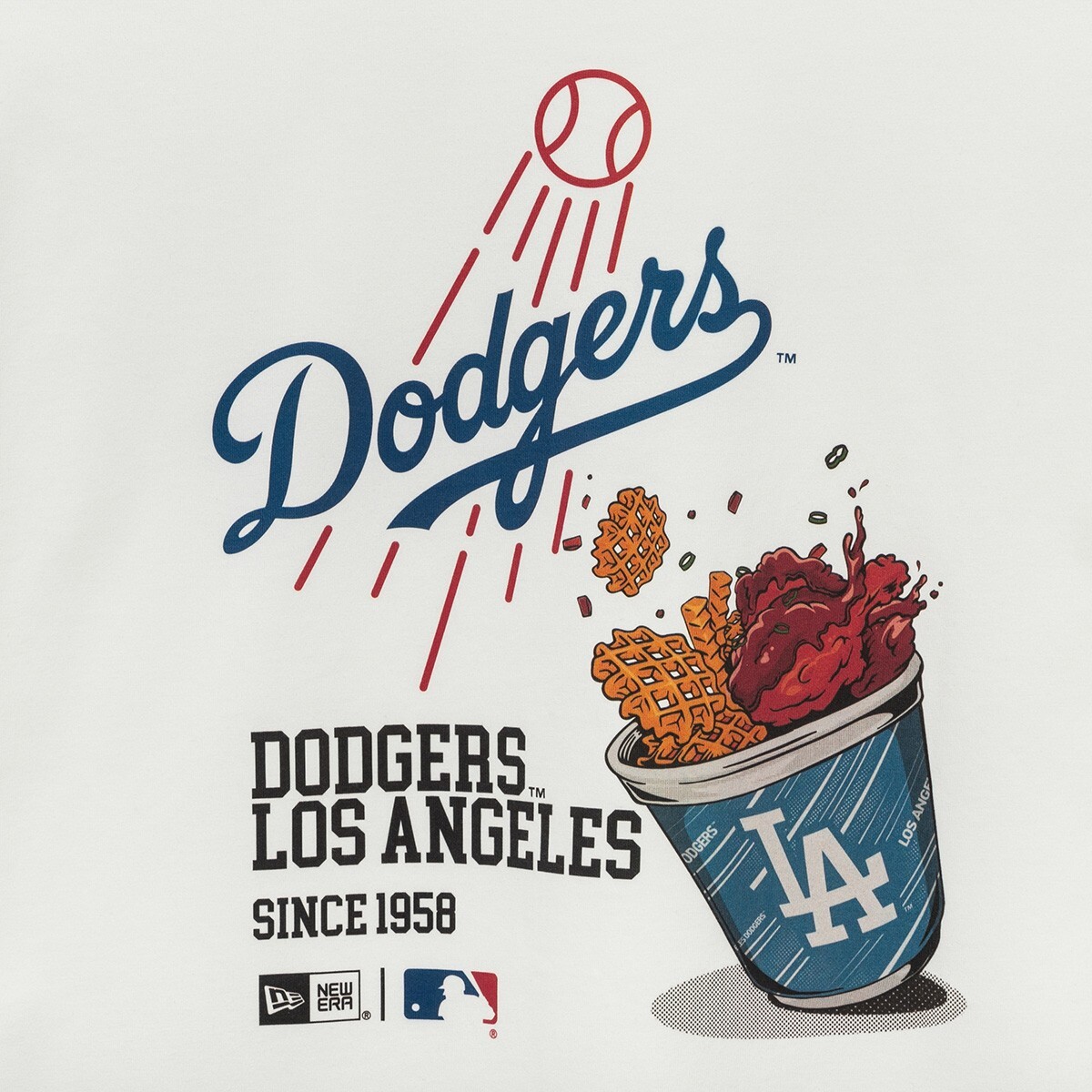 New Era MLB LA Dodgers Cheerleading Food T-Shirt, White | eBay