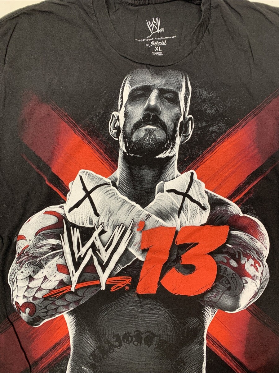 WWE 2K13 Shirt CM Punk Cover Art Men's Large Short Sleeve