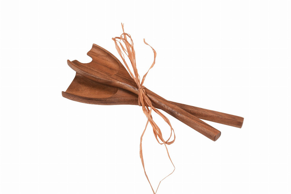 Сервировщик для салата из дерева акации S/2