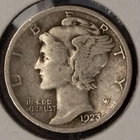 1923 10c Mercury Silver Dime - Fine - Value Coin - SKU-T4330