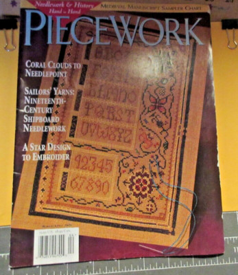 VTG. 2001 Mar/Apr PIECEWORK MAGAZINE-All Things By Hand-Pgs.72-Vol.IX-#2-Good-FS