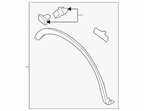 OEM NEW 2018-2020 Ford F-150 King Ranch Left Wheel Arch Molding JL3Z-16039-AA