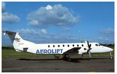 Aerolift Beechcraft 1900C Bei Manila Flugzeug Postkarte