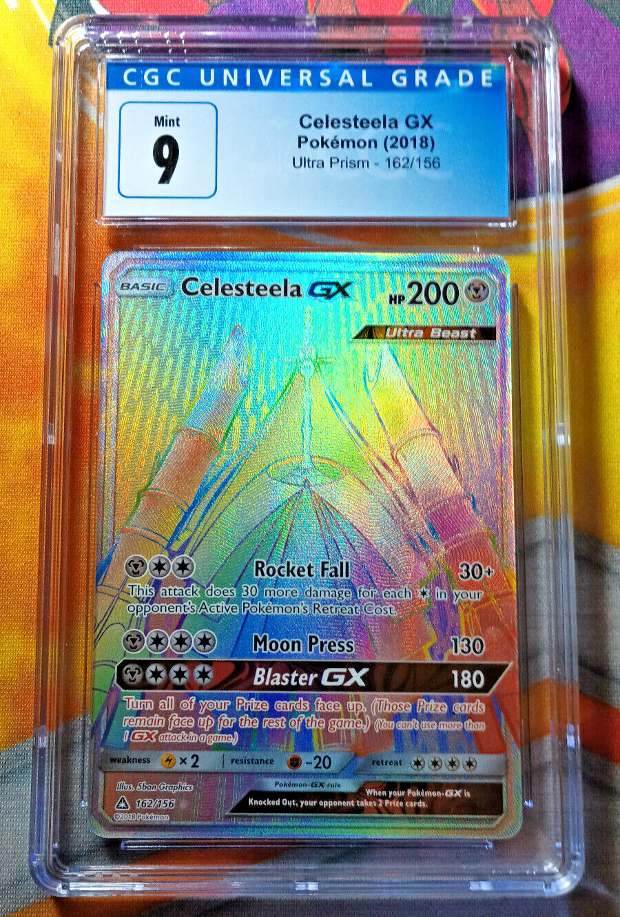 Pokemon Card Celesteela GX 162/156 Ultra Prism Secret Rainbow Rare Brand  New Values - MAVIN