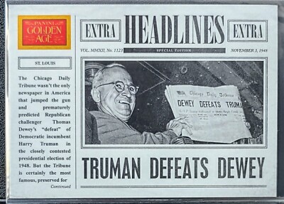 2012 Panini Golden Age Headlines Extra Truman Defeats Dewey #5 Special Edition