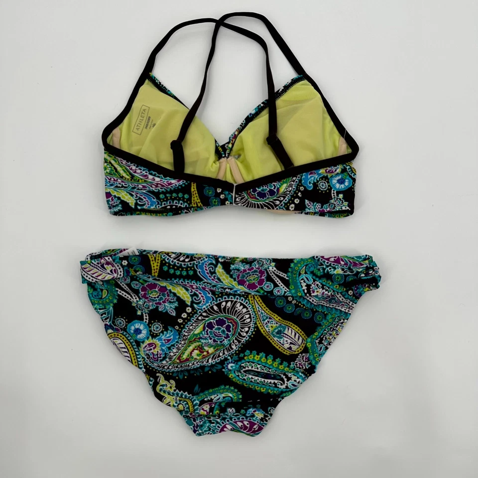 Conjunto de bikini Athleta para mujer talla 34D/32DD multi cachemira traje de baño correa ajustable Foto 2 de 4